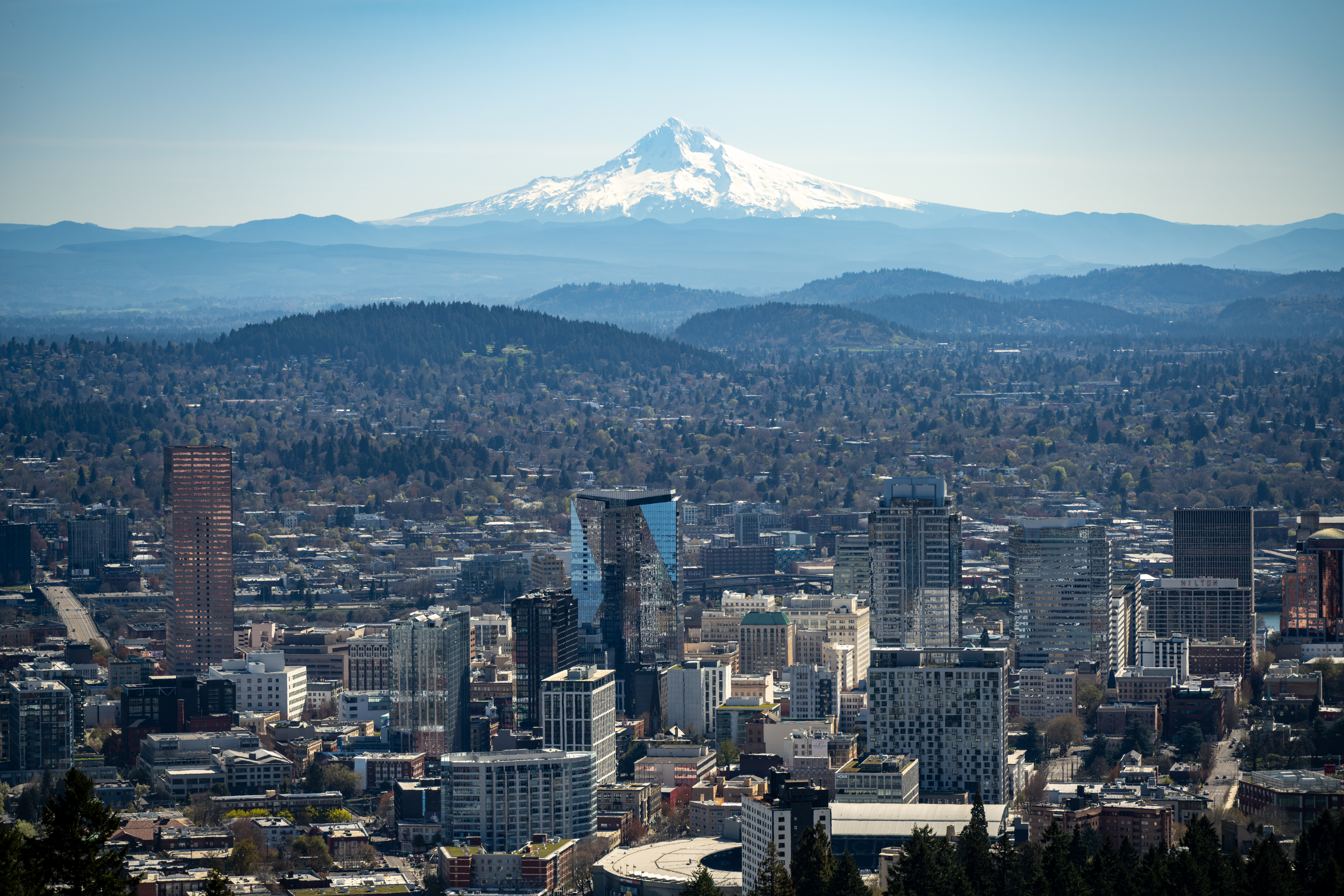 Portland skyline with Mt. Hood